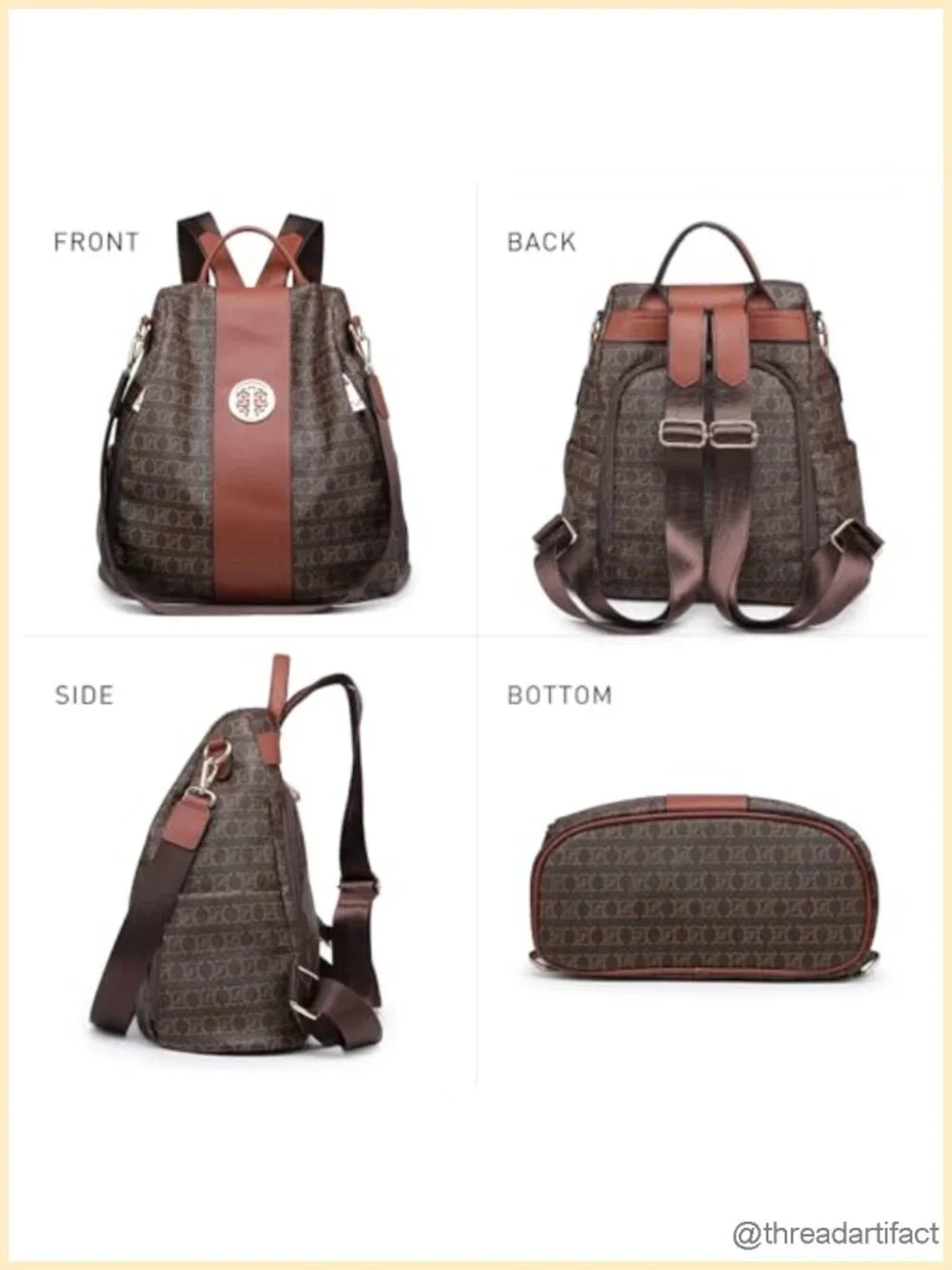 Fashion Backpack Purse Anti-Theft Rucksack Travel Shoulder Bag Handbag Faux